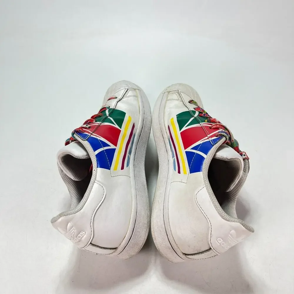 adidas Superstar Pure Colorful Trefoil Cloud White Sneakers FW4005 Youth Size 5